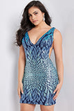 Jovani 22351 - Blue Size 10