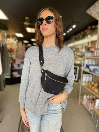 Heather Grey Long Sleeve Hacci Top