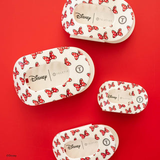 Teleties x Disney Flat Round Hair Clip | Medium | Minnie Mouse Loves Her Bows!