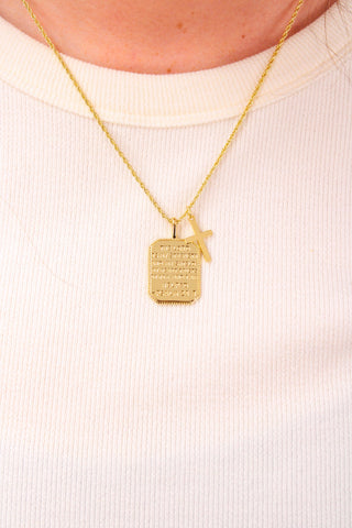 Treasure Jewels Psalm 28:7 Gold Necklace
