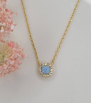 Dainty Blue Stone Necklace