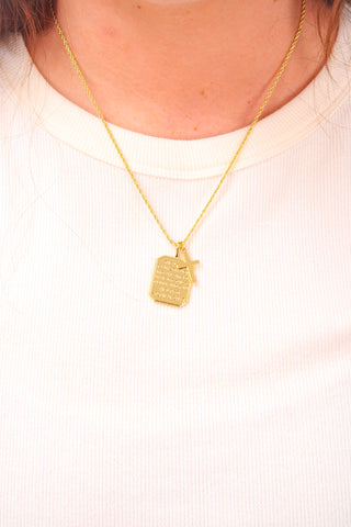 Treasure Jewels Psalm 28:7 Gold Necklace