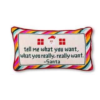 Furbish Tell Me What You Want Needlepoint Pillow
