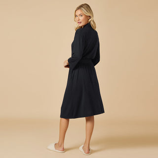Softies Dream Shawl Collar Robe - Black