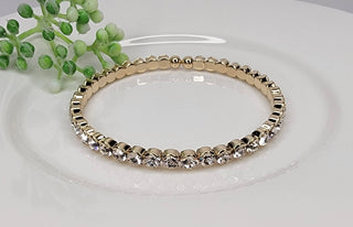 Gold/Clear Formal Bracelet