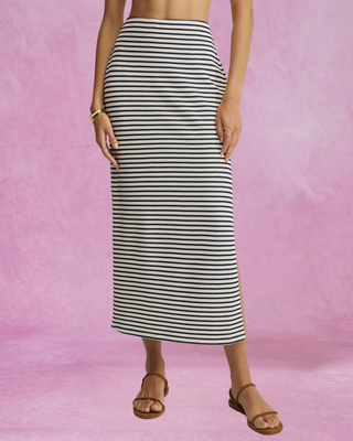 Z Supply Ainslie Stripe Midi Skirt - Eclipse