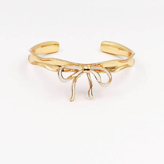 Gold Bow Cuff Bracelet