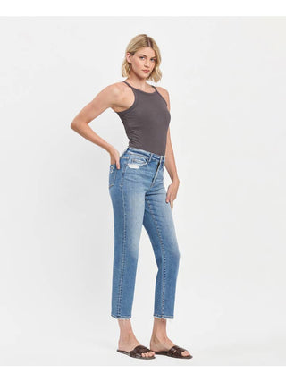 Vervet High Rise Tapered Straight Jeans
