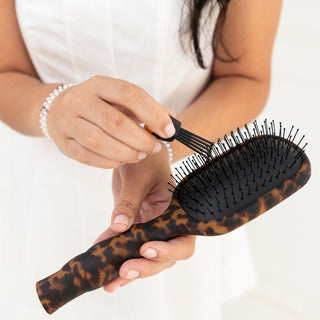 Teleties Detangler Hair Brush for Medium Hair - Tortoise