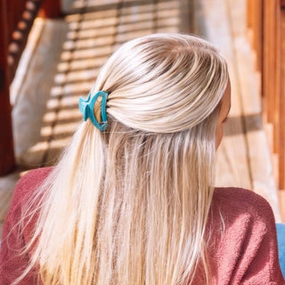 Teleties Teal With It Small Open Hair Clip