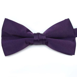 Dark Purple Men's Clip-On Bow Tie