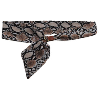 Snake Print Tie-On Scarf Belt