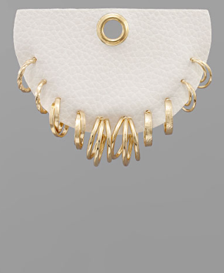 Set of 5 Gold Hoop Earring Set