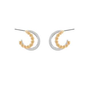 Two Tone Hoop Earrings