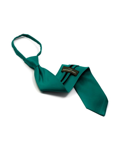Men's Dark Green Zipper Tie