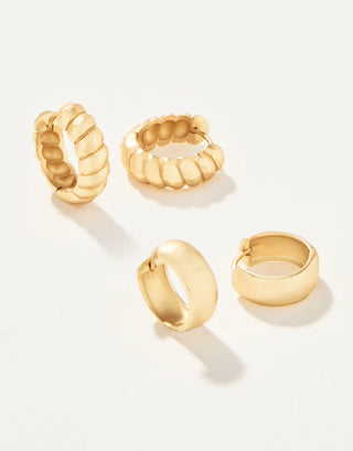 Spartina 449 Classic Hoop Earring Set (Gold)