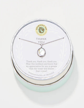 Spartina 449 Sea La Vie Necklace - Thank You/Coin - Silver