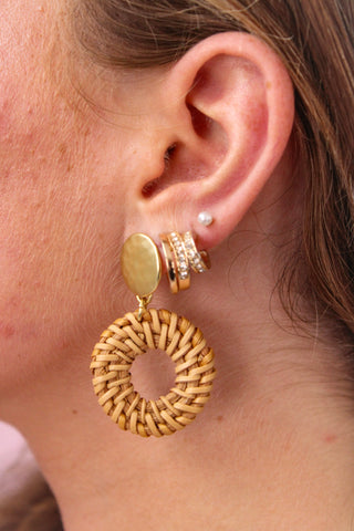 Spartina 449 Joanne Wicker Earrings Brown