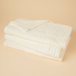 Softies 50"x70" Solid Rib Marshmallow Blanket - Almond