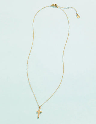 Spartina 449 Splash Collection Cross Necklace - 17" Gold