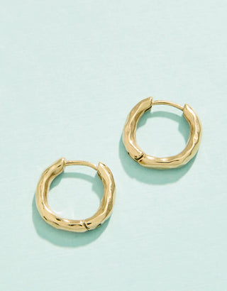 Spartina 449 Moonglade Huggie Hoop Earrings (12mm) Gold