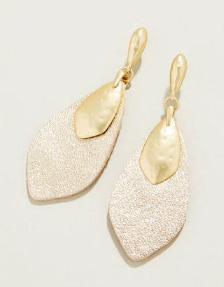 Spartina 449 Leather Petal Earrings - Gold