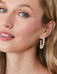 Spartina 449 Annabelle Beaded Hoop Earrings - Pearl