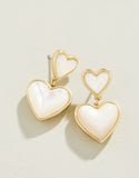 Spartina 449 Full Heart Earrings - Mother of Pearl