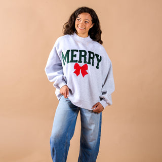 The Darling Effect Merry Bow Mockneck Sweatshirt