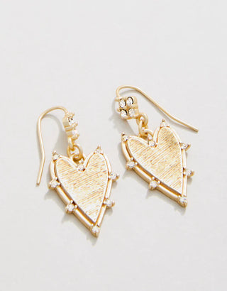 Spartina 449 Noble Heart Earrings - Crystal