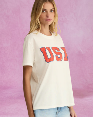 Z Supply USA Boyfriend Tee - Sea Salt