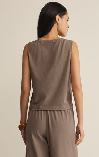 Z Supply Sloane Jersey Muscle Tank - Perfectly Taupe