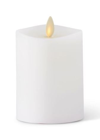 Luminara 3" x 4.5" White Wax Indoor Pillar Flameless Candle