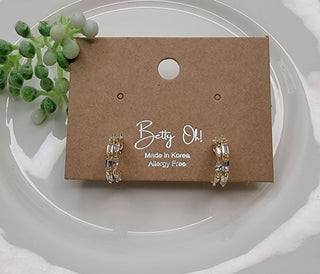 Dainty Gold Double Layered CZ Hoop