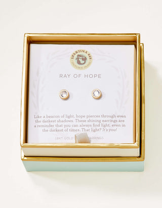 Spartina 449 Sea La Vie Stud Earrings Ray of Hope/Gem