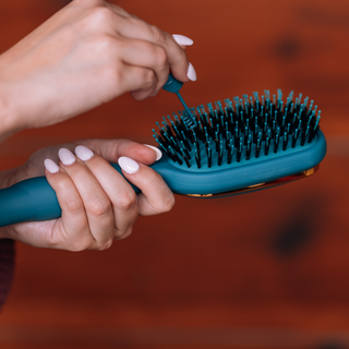 Teleties Boar Bristle Brush - Teal With It