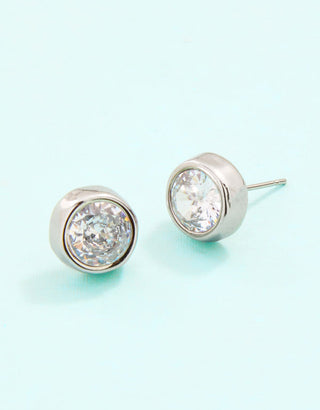 Spartina 449 Lighthouse Stud Earrings Cubic Zirconia - Silver