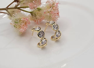 Dainty CZ Hoop Earrings