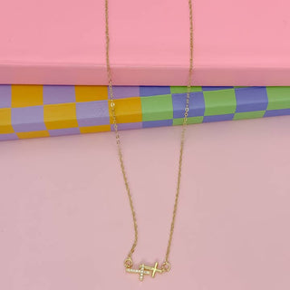 Treasure Jewels Double Cross Necklace