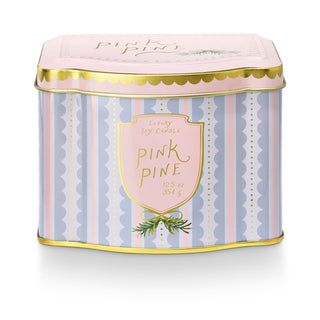 Illume Pink Pine Printed Tin Candle
