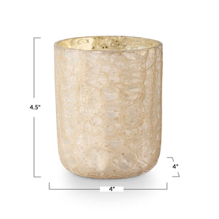 Illume Winter White Small Boxed Crackle Glass Candle