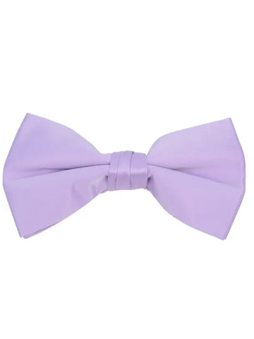 Men's Satin Clip On Bow Tie - Lavender