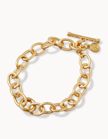 Spartina 449 Gold Spotlight Charm Bracelet (7-8.25")
