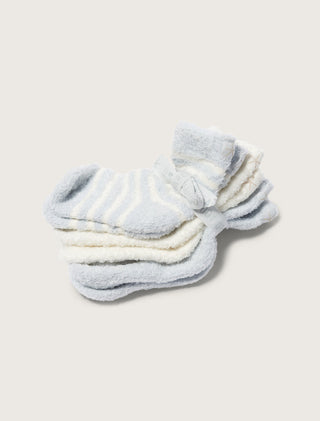 Barefoot Dreams CozyChic Lite® Infant Sock Set - Blue/Pearl