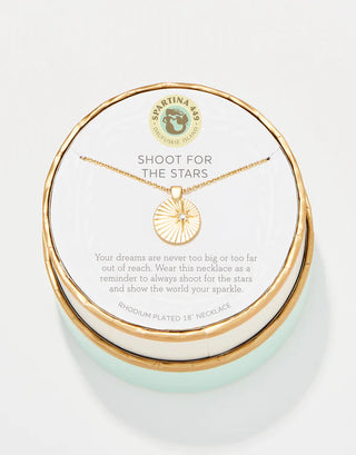 Spartina 449 Sea La Vie Necklace - Shoot For The Stars/Star Medallion - Gold