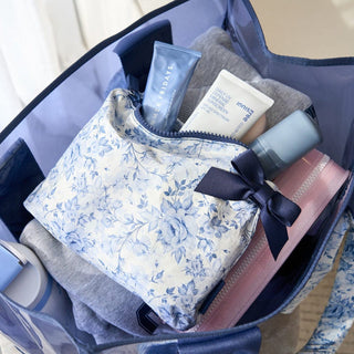 Case-Mate Crinkle Makeup Bag - Something Navy Bow