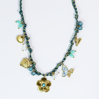 Treasure Jewels Bloom Braid Charm Necklace
