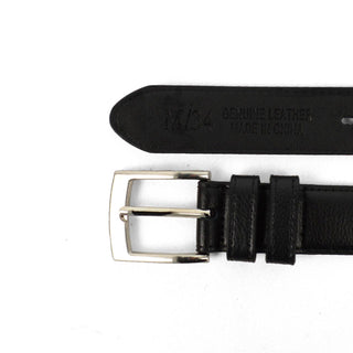 Men's Black Leather Dress Belt