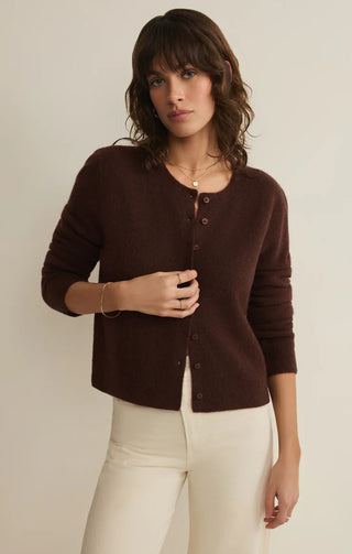 Z Supply Medina Cardigan - Chocolate Cherry