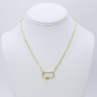 Treasure Jewels Gold Clip Charm Link Necklace